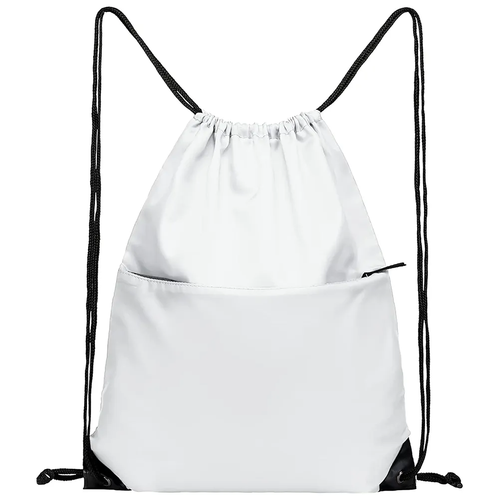 Werbepolyester wasserdichte Kordeltrainer und Sports -Draw -String -Werbetaschen